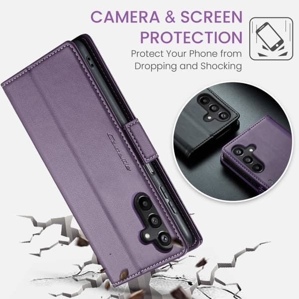 CaseMe Slim Plånboksfodral RFID-skydd Samsung Galaxy A16 Lila