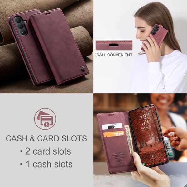 CaseMe Slim Plånboksfodral Samsung Galaxy S26 Plus Röd