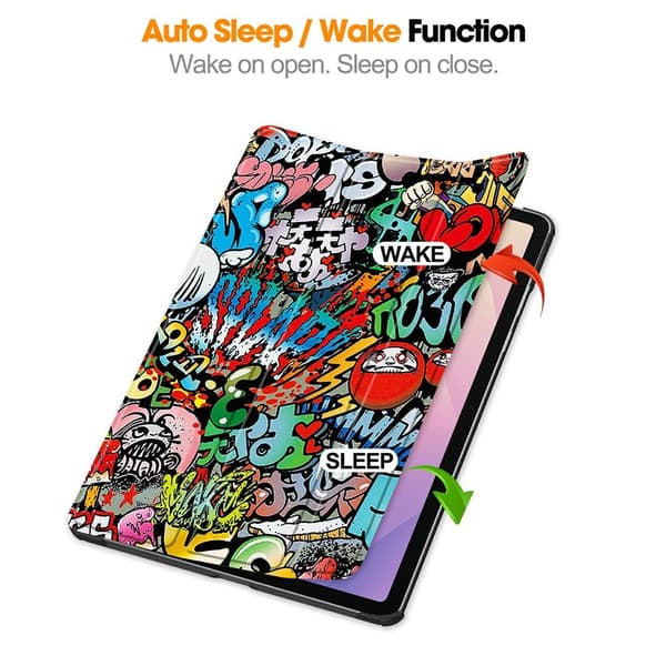 Samsung Galaxy Tab S11 Fodral Tri-fold Graffiti