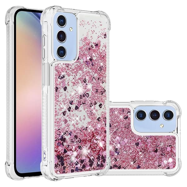 Glitter Bling TPU Case Samsung Galaxy A17 Roséguld