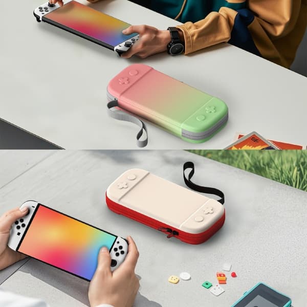 Kompakt Förvaringsväska Nintendo Switch 2 Beige/Röd