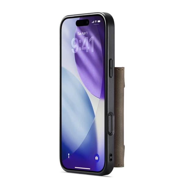 DG.MING 2 in 1 Magnetic Card Slot Case iPhone 17 Pro Max Brown