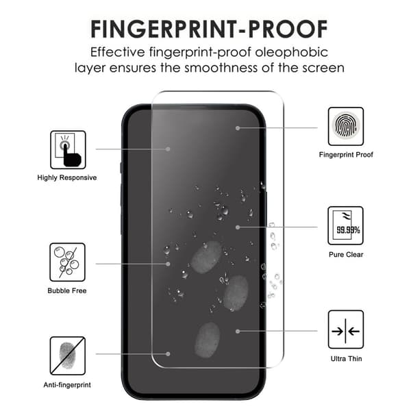 iPhone 17 Pro Max Skärmskydd 0.2mm Härdat Glas 2-Pack