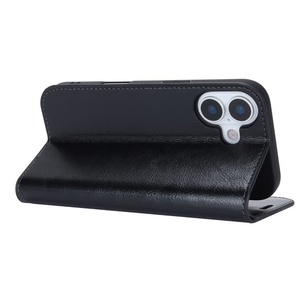 Mobilfodral iPhone 17 Äkta Läder Svart