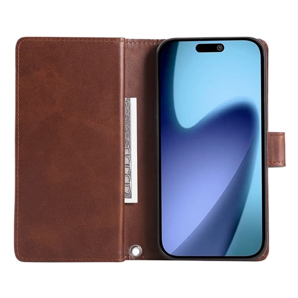 Plånboksfodral Multi-Slot iPhone 17 Pro Brun