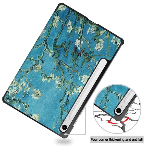 Samsung Galaxy Tab S10 Lite Fodral Tri-fold Körsbärsblommor