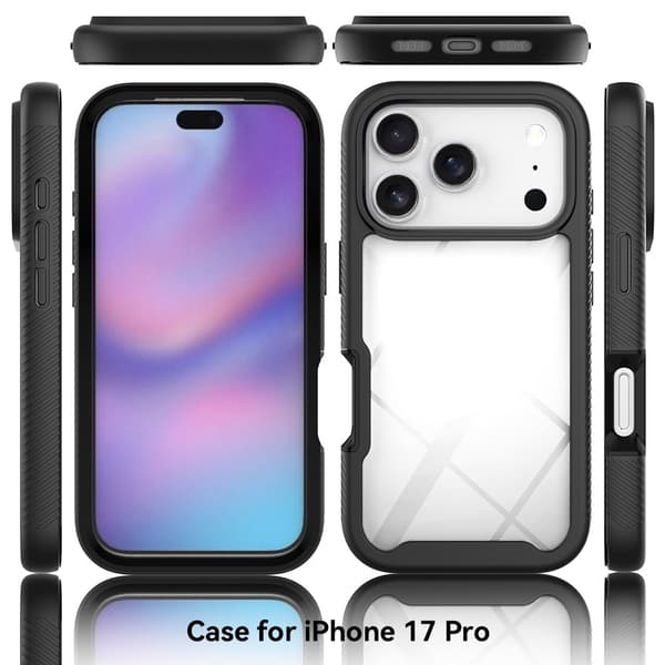 All-Round Protection Case iPhone 17 Pro Svart