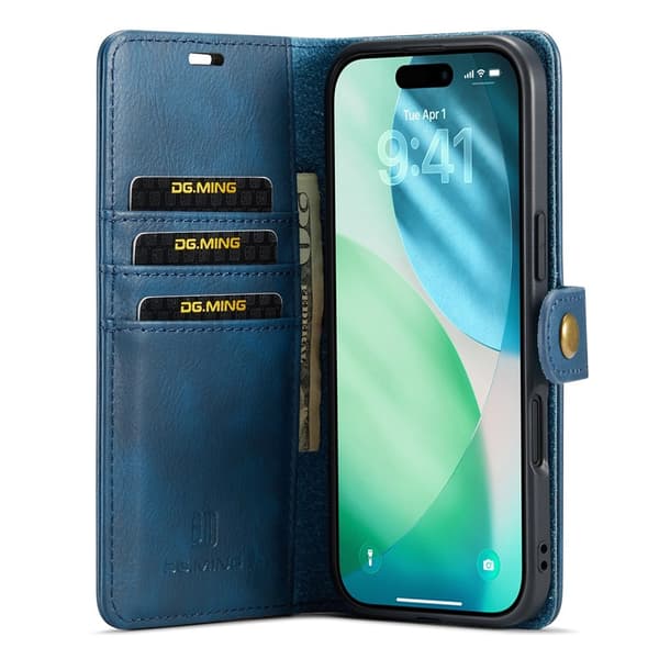 DG.MING 2-in-1 Magnet Wallet iPhone Air Blue