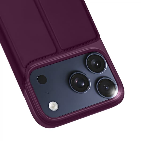 Dux Ducis Plånboksfodral till iPhone 18 Pro Max med kortfack och ställ Vinröd