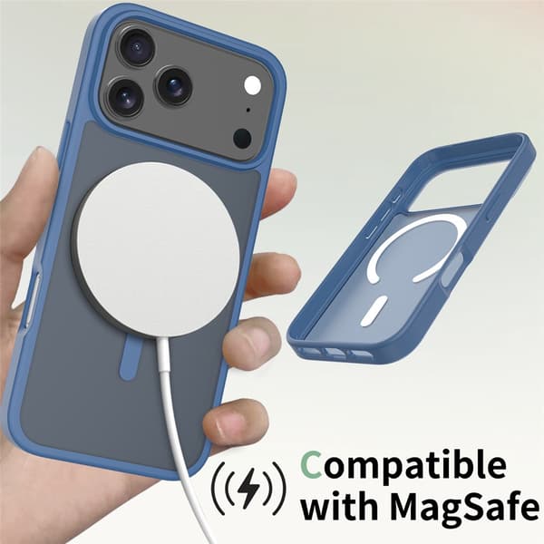 Hybridskal MagSafe till iPhone 18 Pro Max Blå