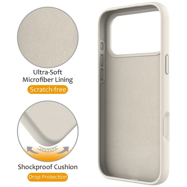 Silikonskal Kickstand MagSafe iPhone 17 Pro Max Beige