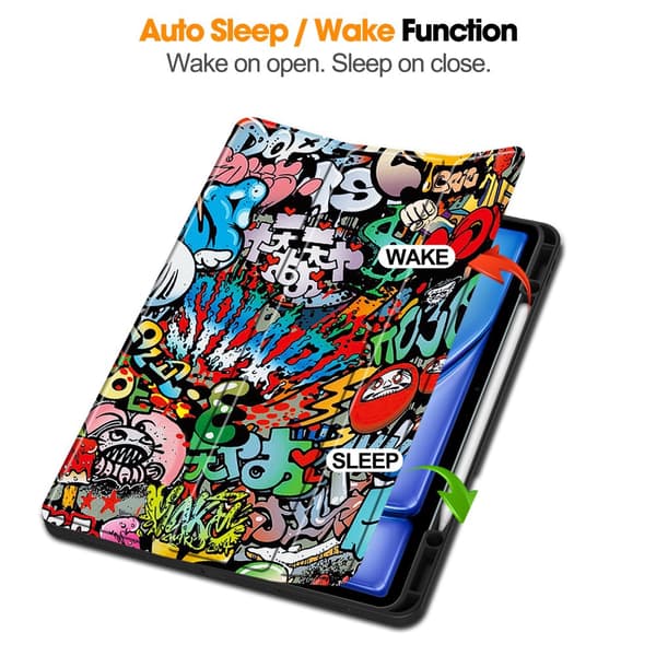 Apple iPad Air 13 3rd Gen (2026) Fodral Tri-fold Graffiti