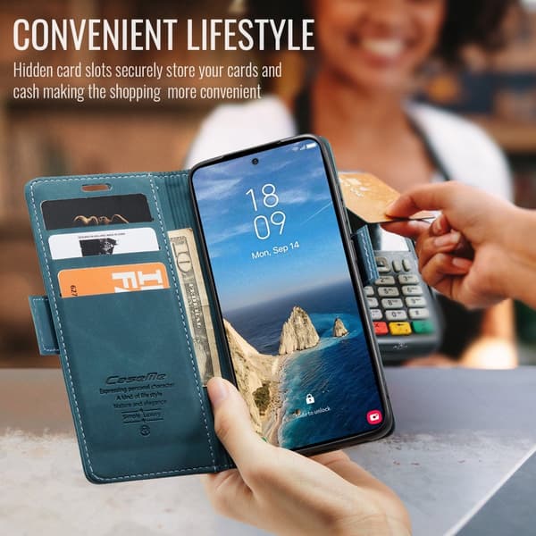 CaseMe Slim Plånboksfodral Samsung Galaxy S26 Ultra Blå