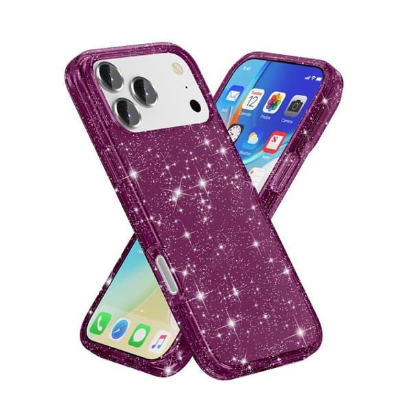 Mobilskal Glitter till iPhone 18 Pro Röd