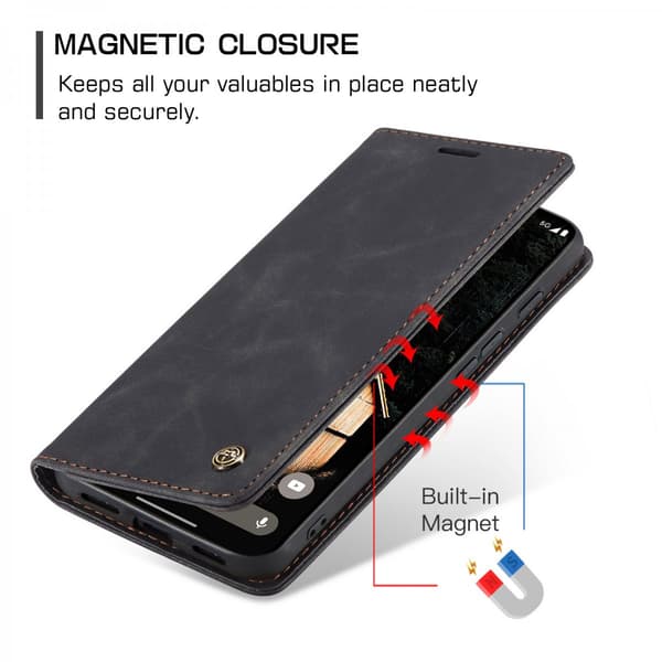 CaseMe Slim Plånboksfodral Google Pixel 10a Svart