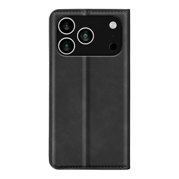 Plånboksfodral Skin-touch till iPhone 18 Pro Max med kortfack Svart