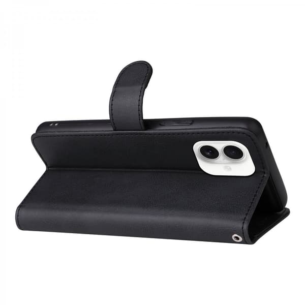 Läder Magnetfodral iPhone 17 Svart