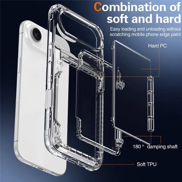 Skal Kortfack Kickstand iPhone Air Transparent