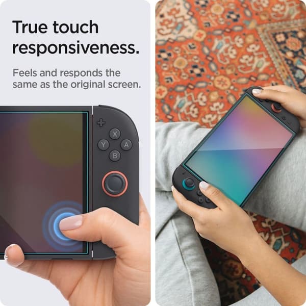 Spigen Nintendo Switch 2 Screen Protector GLAS.tR EZ Fit 2-Pack