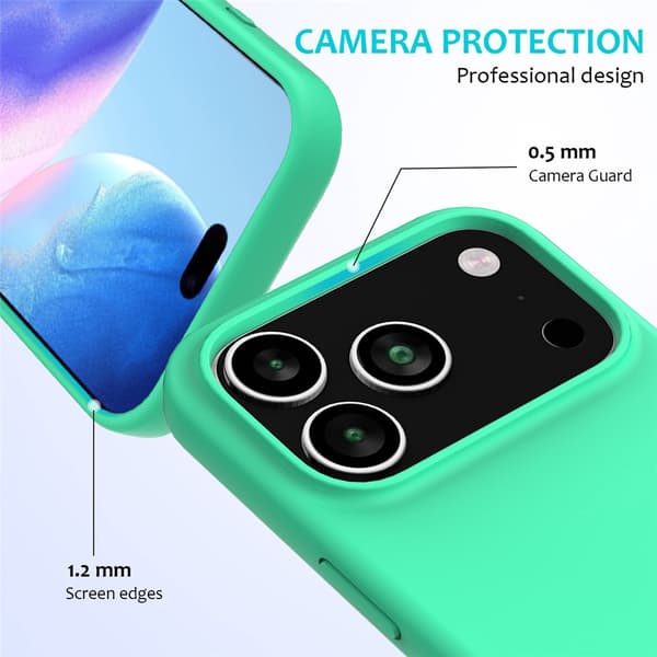 Silikonskal till iPhone 18 Pro Max stöttåligt Grön