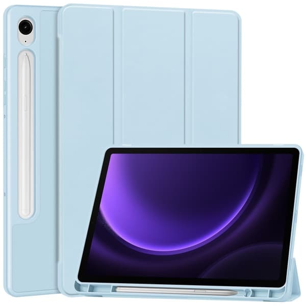 Samsung Galaxy Tab S10 FE Fodral Tri-Fold Med Pen-hållare Blå
