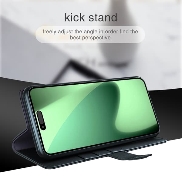 Äkta Läderfodral iPhone 17 Pro Svart