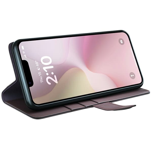 Äkta Läderfodral iPhone 16e Brun