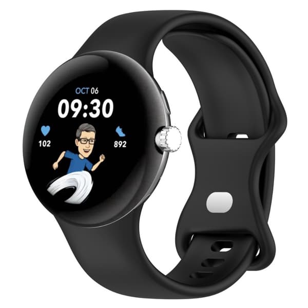 Silikonarmband Google Pixel Watch 4 41mm Svart