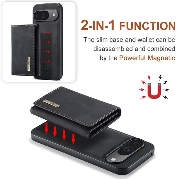 DG.MING Magnetic Card Slot Case Google Pixel 10 Black