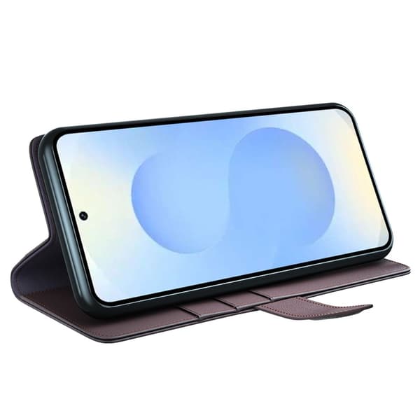 Äkta Läderfodral Samsung Galaxy S26 Plus Brun