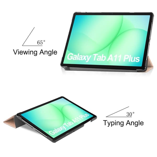Samsung Galaxy Tab A11 Plus Fodral Tri-fold Roséguld