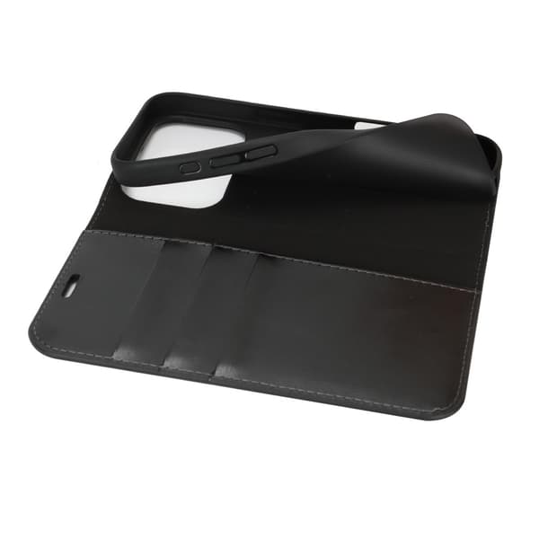 Mobilfodral iPhone 17 Pro Äkta Läder Svart