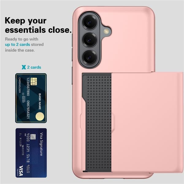 Samsung Galaxy S26 Skal Kortfack Roséguld