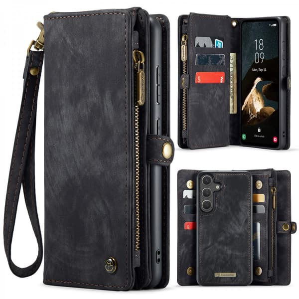 CaseMe Multi-Slot 2 i 1 Plånboksfodral Galaxy S26 Svart