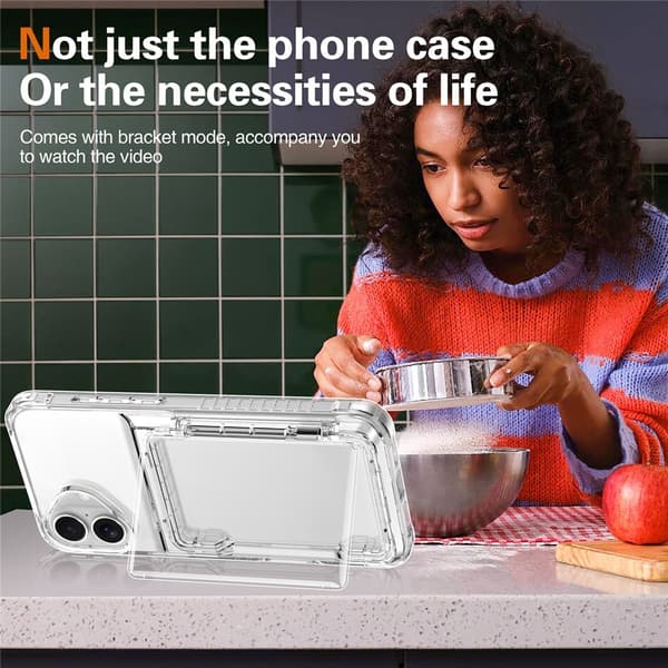 Skal Kortfack Kickstand iPhone 17 Transparent