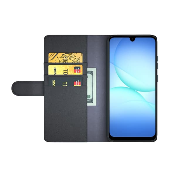 Äkta Läderfodral Samsung Galaxy A17 Svart