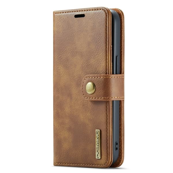 DG.MING 2-in-1 Magnet Wallet iPhone 16e Cognac