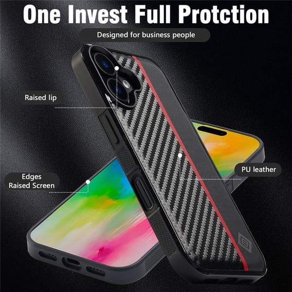 LC.IMEEKE Skal iPhone 17 Kolfibertextur