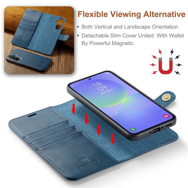 DG.MING 2-i-1 Magnetiskt Plånboksfodral Samsung Galaxy A37 Blå