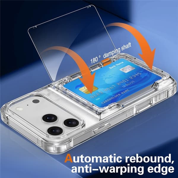 Skal Kortfack Kickstand iPhone 17 Pro Transparent