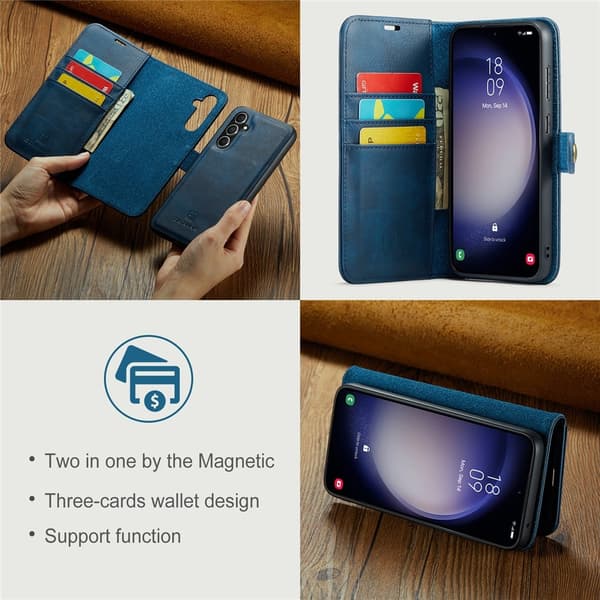 DG.MING 2-i-1 Magnetiskt Plånboksfodral Samsung Galaxy S26 Plus Blå