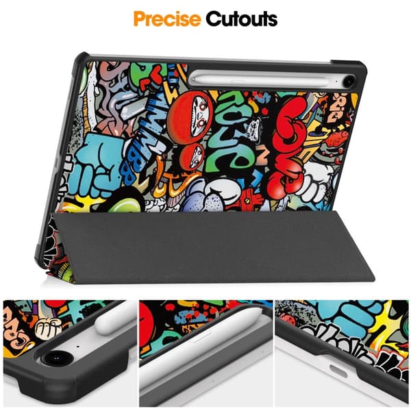 Samsung Galaxy Tab S10 FE Plus Fodral Tri-fold Graffiti