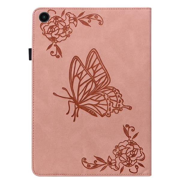 Läderfodral Samsung Galaxy Tab A11 Fjärilar Rosa