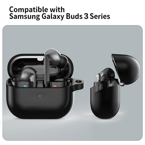 Silikonskal Med Karbinhake Samsung Galaxy Buds 3 Svart