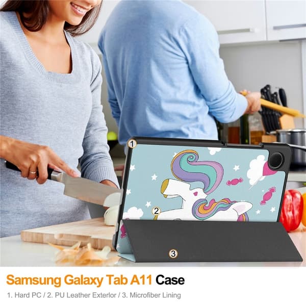 Samsung Galaxy Tab A11 Fodral Tri-fold Unicorn