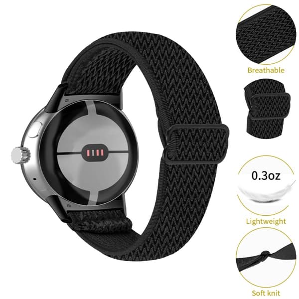 Vävd Nylonarmband Google Pixel Watch 3 41mm Svart