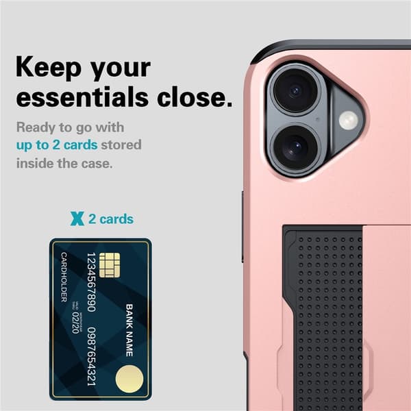 Skal Kortfack iPhone 17 Roséguld
