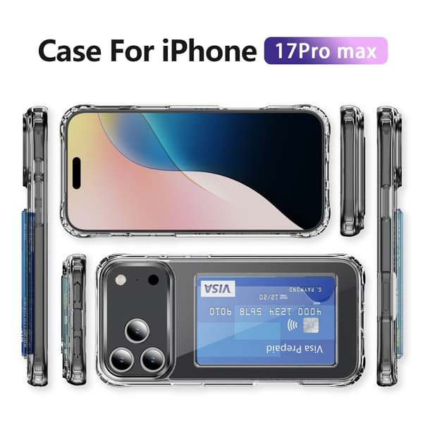 Skal Kortfack iPhone 17 Pro Max Genomskinlig