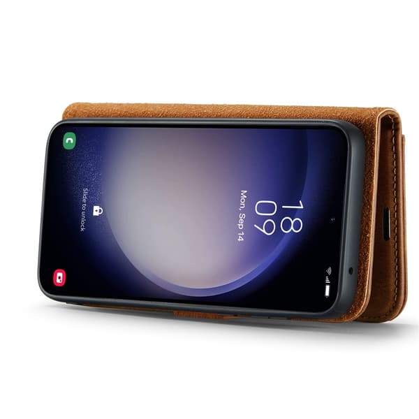 DG.MING 2-in-1 Magnet Wallet Samsung Galaxy S26 Cognac