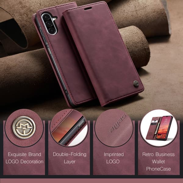 CaseMe Slim Plånboksfodral Samsung Galaxy A17 Röd